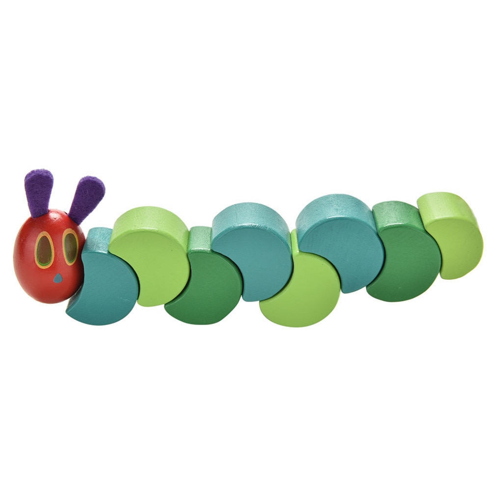 Creative gift Children Toys Cute Insects Twist the Very Hungry Caterpillars Wooden Blocks Baby Fingers Flexible Blocks
